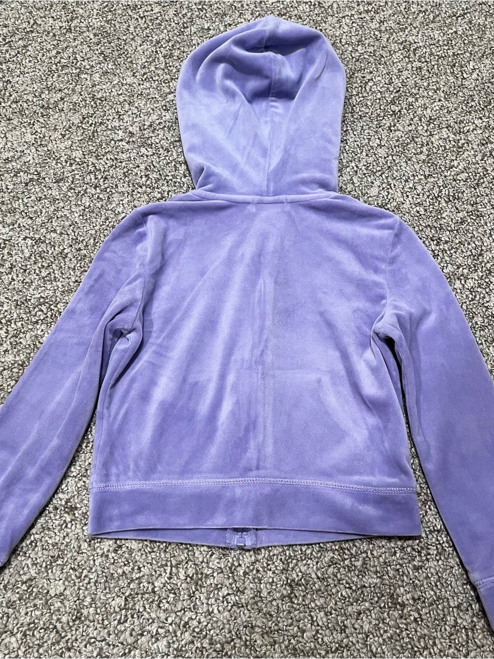 Haute Hippie Kids Style Purple Velour Hoodie & Shorts Set Girls Size 6 - Picture 6 of 8